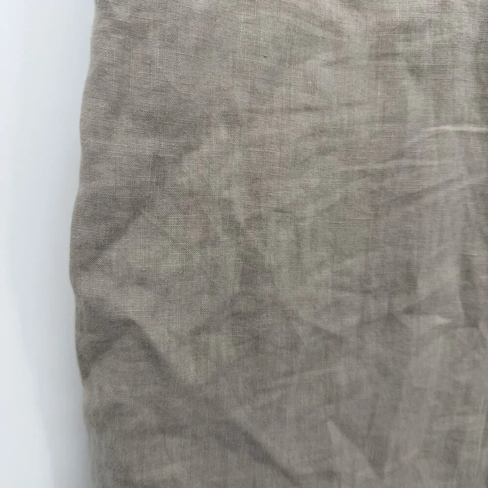 Cloth & Stone Taupe Tan Linen Collared Tank Top Sleeveless Size Large Boho - Picture 7 of 9